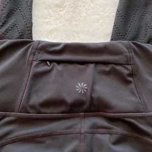 Athleta XXS mesh trim high rise legging tights thumbnail 4