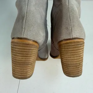 Diba True 7.5 M Leg Up Over the Knee Boots Suede Leather Block Heel Grey Boho thumbnail 12