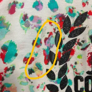 Juicy Couture White Print Racerback Tank Top M Glitter Crest Logo Y2K Colorful thumbnail 5