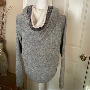 American Eagle gray zip up hoodie jacket thumbnail 4
