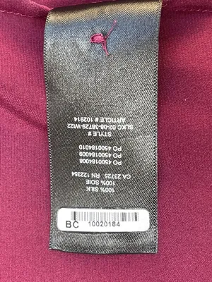 Aritzia Sunday Best 100% silk Square-Neck Babydoll Dress Burgundy wedding guess thumbnail 6