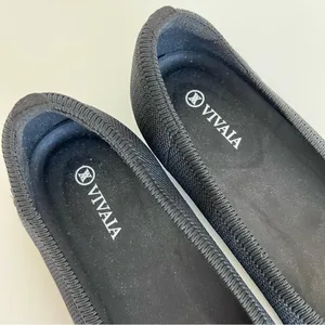 Vivaia Women's‎ Bibi Pointed-Toe Bow Flats (Azura) in Black thumbnail 2
