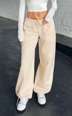 Tiger Mist Cream white ryan parachute pants thumbnail 1