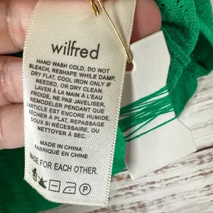 Wilfred Aritzia Alien Green Sweater Crop Top, NWT, Size Medium, MSRP $78 thumbnail 7