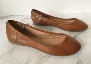 Ballet Flats, Size 6 Brown thumbnail 3
