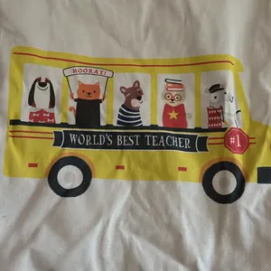 NWT - Handcrafted reusable shopping bag World's Best Teacher Tote Bag thumbnail 2