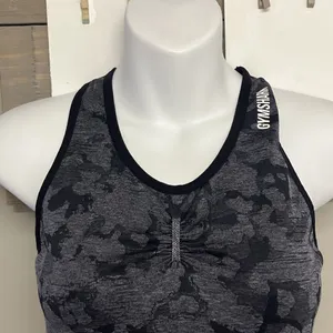 Gymshark Adapt Black Camo Seamless Tank Women’s Razorback- Small thumbnail 2