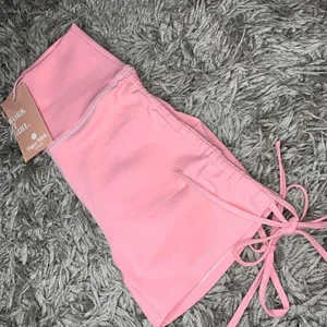 Tiger Mist Pink Ruched Tie Up Shorts thumbnail 5