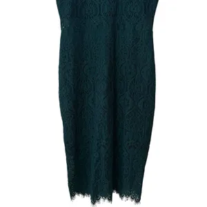 Lulus Remarkable Forest Green Sheer Lace Short Sleeve‎ Lined Dress Event Party M thumbnail 4