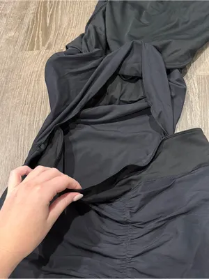 NWT Halara Black Lace Up Mini Dress with Easy Peezy Shorts thumbnail 6