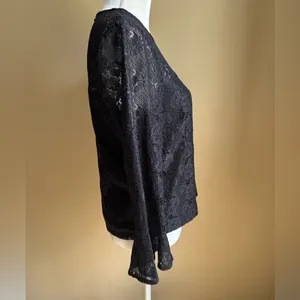 Lulus Black Lace Top thumbnail 4