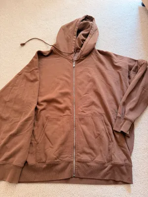 John Galt Brown Zip Up Hoodie thumbnail 1