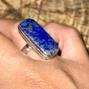 Lapis Lazuli Ring Size 8 1/2 Blue thumbnail 2