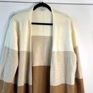 Madewell Kent Colorblock Striped Cardigan size L Wool Alpaca Pockets thumbnail 3