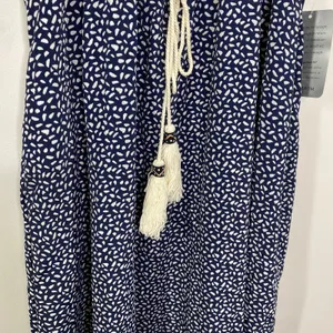 West Kei Navy Blue Dot Print Square Neck Maxi Dress‎ Women's Size Medium M NWT thumbnail 5