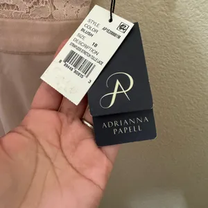NWT Adrianna Papell Strapless Lace Tulle Dress Blush Pink Size 18 Cocktail Party thumbnail 8