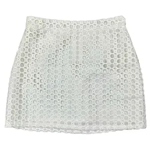 After Market Women’s White Eyelet Mini Skirt Large thumbnail 1