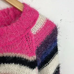 Free People Snowbird Sweater Multicolored Stripes size XS thumbnail 5