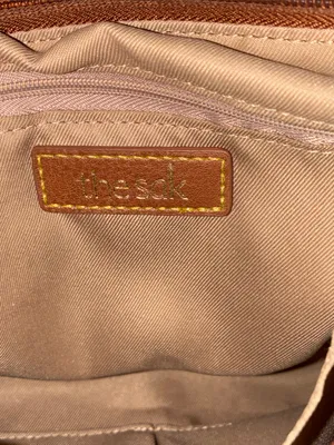 The Sak Tan Light Brown Tooled Leather Shoulder Bag Purse thumbnail 8