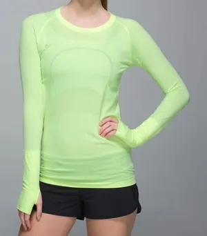 ✨Lululemon Citrus Swiftly Tech Long Sleeve Crew Sz 4 Top✨ thumbnail 1