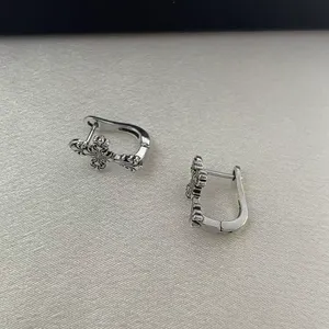 Vintage Cross Hoop Earrings for Men Women Streetwear Hip Hop Punk Unisex Style thumbnail 2