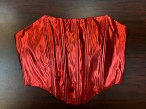 Windsor NWT Red Shiny Strapless Corset Top Size Large thumbnail 1