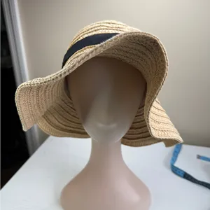 Madewell Packable Braided Straw Hat Summer Beach Travel Vacation Sz M/L thumbnail 16