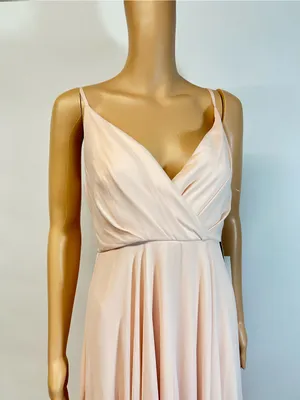 NWT Lulu's Medium Blush Pink Wrap-Front Maxi Dress thumbnail 5