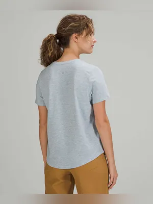Lululemon Love Crew Short Sleeve T-Shirt Heathered Chambray thumbnail 3
