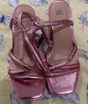 Wild Fable Women’s Metallic Pink Strappy Heeled Sandals – New thumbnail 1