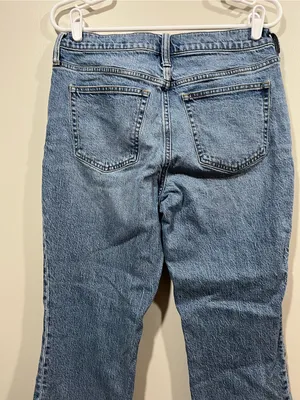 J. Crew Demi Boot Cut Cropped Raw-Hem Jeans in Medium Blue Size 29 thumbnail 6