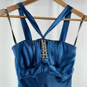 Vintage Jessica‎ McClintock for Gunne Sax Lace Up Back Gown in Blue Size 0 thumbnail 5
