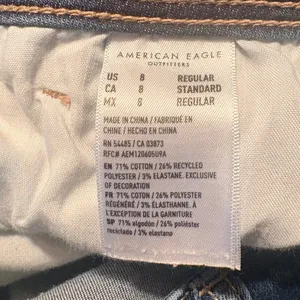 American Eagle Kick Boot Jeans Womens 8 Medium Wash Excellent Next Level Stretch thumbnail 5