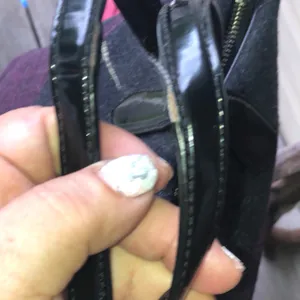 🎉Coach wool stripped bow tote purse 🎉🎉 thumbnail 7