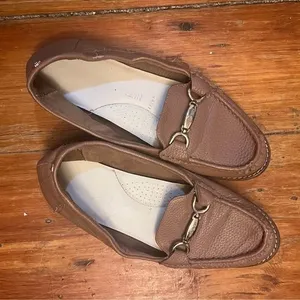 Anne Klein iFlex Brown Loafers with Buckle thumbnail 1