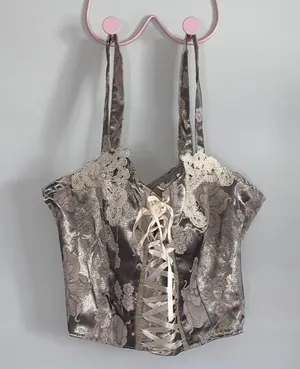 Y2K Victoria’s Secret Embroidered Bustier Corset thumbnail 2