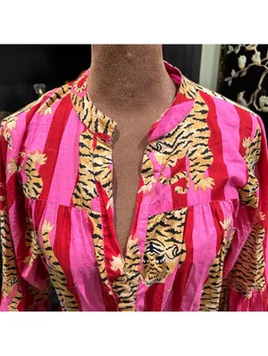 The Roots Pink Tiger Stripe Dress – Tagged XS, Fits Up to Small thumbnail 3