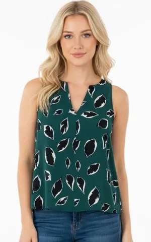 Loft green and black halter neck top size small thumbnail 1