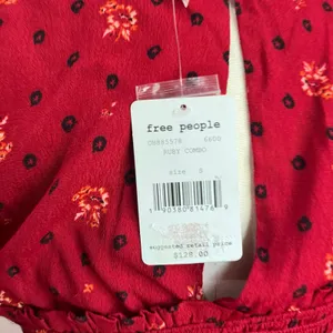 Free People Ruby Combo Two Faces Smocked Mini Dress Red Boho‎ Small NWT thumbnail 5