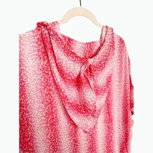 Tuckernuck Speckled Pink Coral Easy Hooded Beach Cover-Up Maxi Dress Size L thumbnail 7
