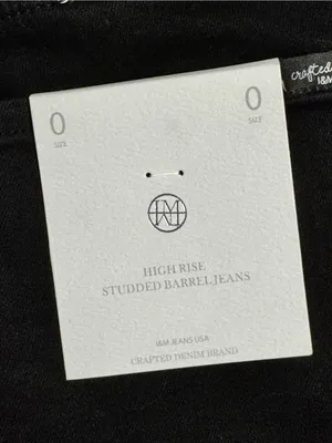 I&M High Rise Black Barrel Studded Jeans thumbnail 9