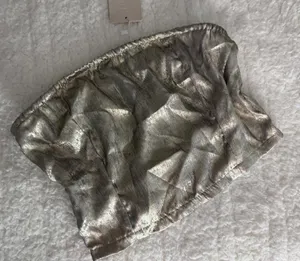 Musera Women's Gold and Silver Crop-top thumbnail 1