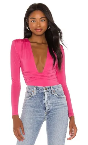 Lovers + Friends Anya Long Sleeve Pink Bodysuit Women’s X-Small thumbnail 1