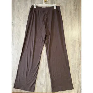 Vuori Pose Wide Leg Pants Chia‎ Gray Brown Ribbed Knit Relaxed Fit Size XL NWT thumbnail 3