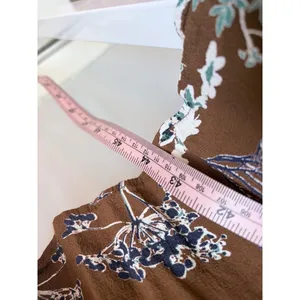 PIECES Brown Navy Floral Long Sleeve Maxi Dress S thumbnail 8