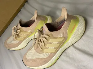 Adidas Ultraboost 21 Primeblue Running Shoes Ash Pearl Dusty Pink Womens Size 7.5 thumbnail 4