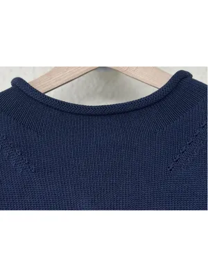 TUCKERNUCK Cotton Rollneck Americana Sweater Navy Academia Prep Thick Old Money thumbnail 8