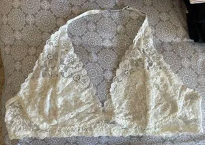 Halter Top Bralette White Size XL thumbnail 1