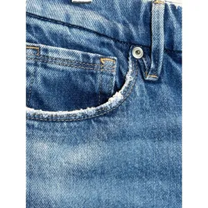 Good American Denim Shorts Womens 4/27 Blue Raw Hem Distressed GNIC0235T thumbnail 10