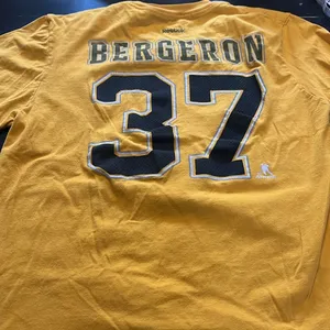 NHL Patrice Bergeron tshirt. Boston Bruins captain 2023. Good preowned condition thumbnail 2